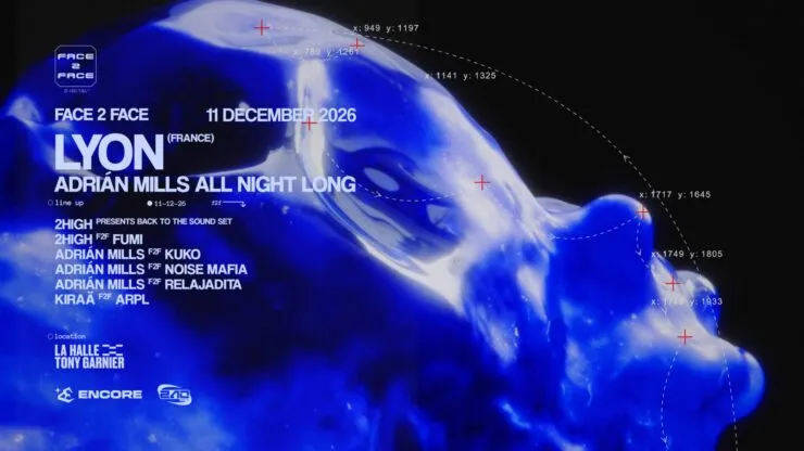 Visuel de « ENCORE x FACE 2 FACE : ADRIÁN MILLS ALL NIGHT LONG », publié par Totaal Rez